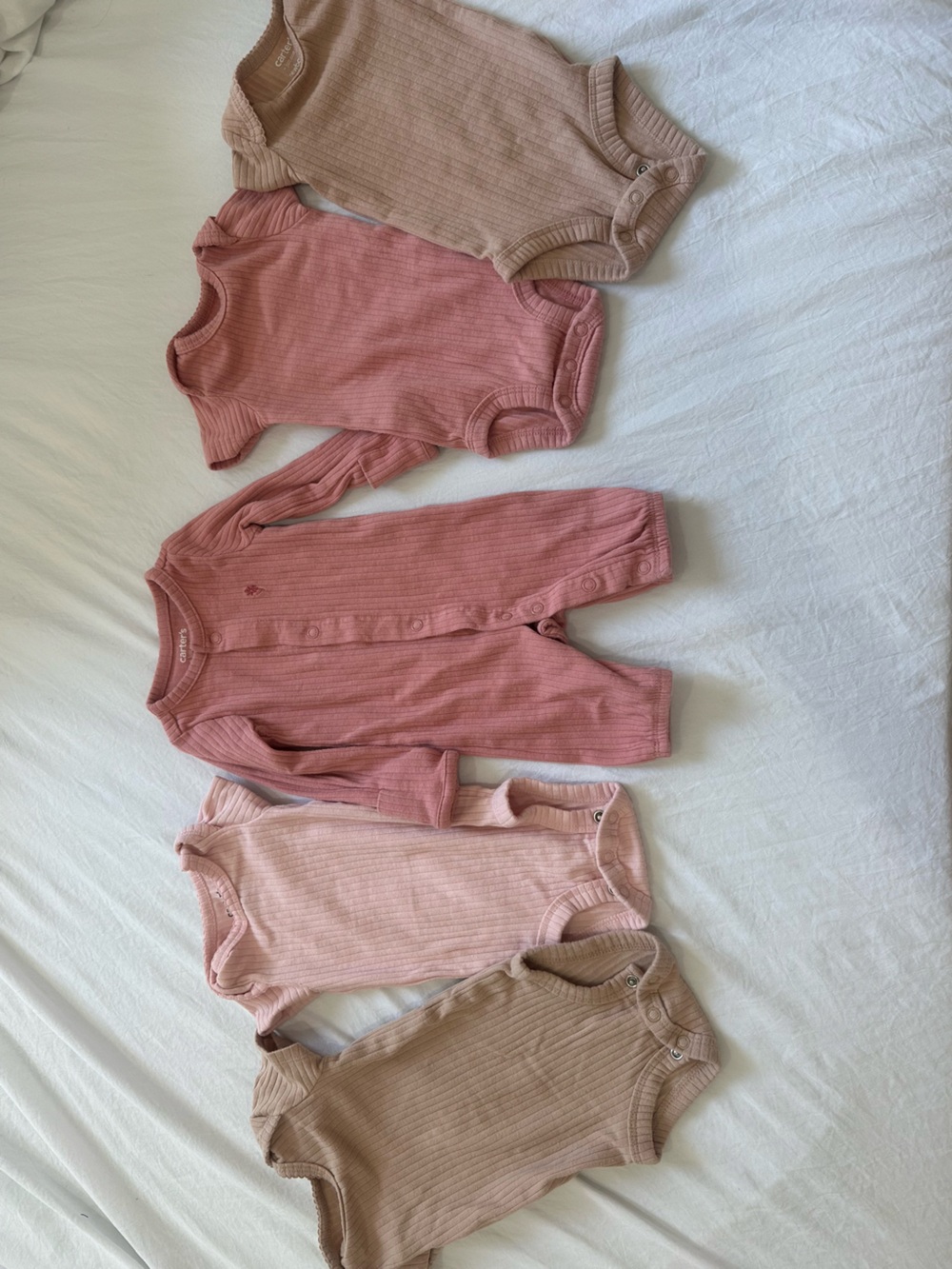 New- Carter's Baby One-Piece size newborn excellent condition pink and neutrals